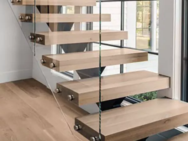 Glass Railing for Mono Stringer Stairs